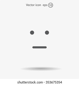Face sign icon, vector illustration. Flat design style