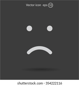 Face sign icon, vector illustration. Flat design style