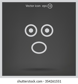 Face sign icon, vector illustration. Flat design style