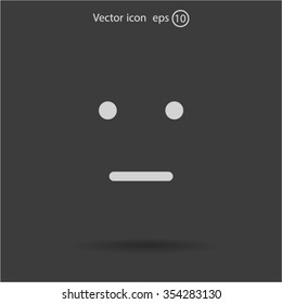 Face sign icon, vector illustration. Flat design style