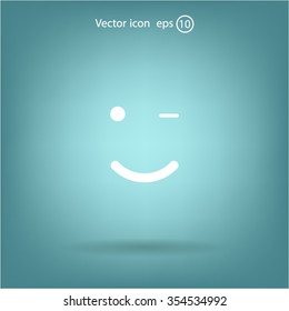 Face sign icon, vector illustration. Flat design style