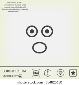 Face sign icon, vector illustration. Flat design style