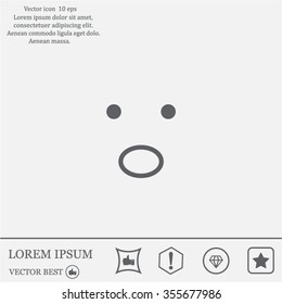Face sign icon, vector illustration. Flat design style