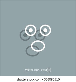 Face sign icon, vector illustration. Flat design style