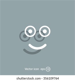 Face sign icon, vector illustration. Flat design style