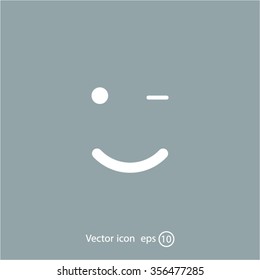 Face sign icon, vector illustration. Flat design style