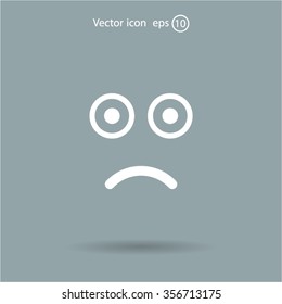Face sign icon, vector illustration. Flat design style