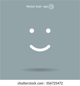 Face sign icon, vector illustration. Flat design style