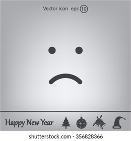 Face sign icon, vector illustration. Flat design style