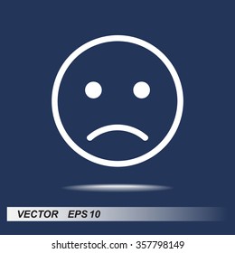 Face sign icon, vector illustration. Flat design style 