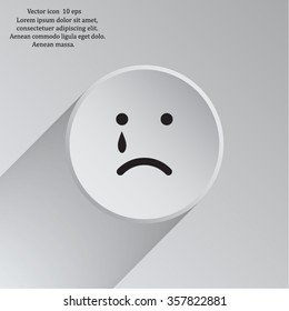 Face sign icon, vector illustration. Flat design style
