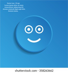 Face sign icon, vector illustration. Flat design style