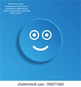 Face sign icon, vector illustration. Flat design style