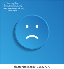 Face sign icon, vector illustration. Flat design style