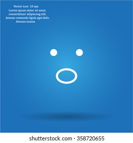 Face sign icon, vector illustration. Flat design style