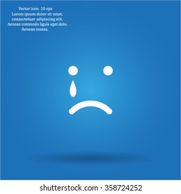 Face sign icon, vector illustration. Flat design style
