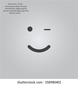 Face sign icon, vector illustration. Flat design style