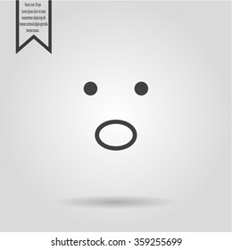 Face sign icon, vector illustration. Flat design style