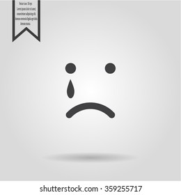Face sign icon, vector illustration. Flat design style