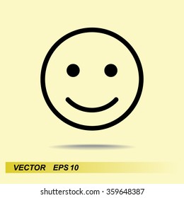 Face sign icon, vector illustration. Flat design style 