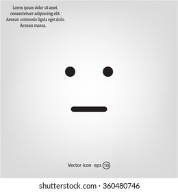 Face sign icon, vector illustration. Flat design style