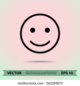 Face sign icon, vector illustration. Flat design style 