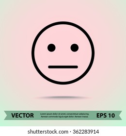 Face sign icon, vector illustration. Flat design style 