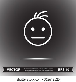 Face sign icon, vector illustration. Flat design style 