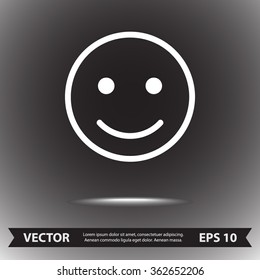 Face sign icon, vector illustration. Flat design style 