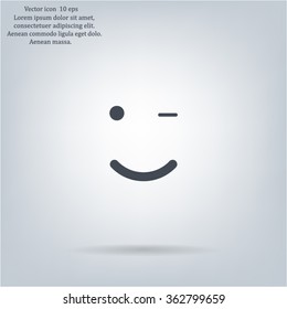 Face sign icon, vector illustration. Flat design style