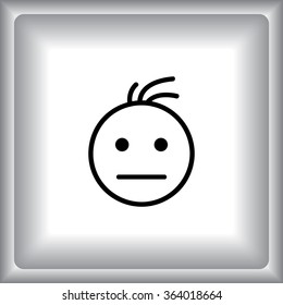 Face sign icon, vector illustration. Flat design style 