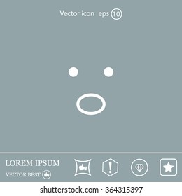 Face sign icon, vector illustration. Flat design style