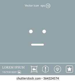 Face sign icon, vector illustration. Flat design style