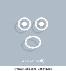 Face sign icon, vector illustration. Flat design style