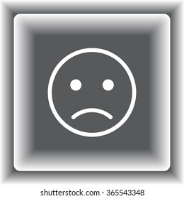 Face sign icon, vector illustration. Flat design style 