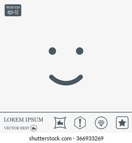 Face sign icon, vector illustration. Flat design style