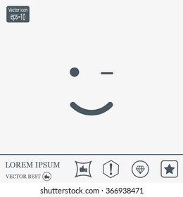 Face sign icon, vector illustration. Flat design style