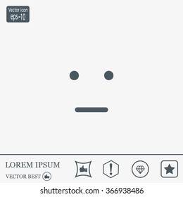Face sign icon, vector illustration. Flat design style