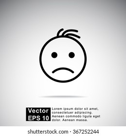 Face sign icon, vector illustration. Flat design style 