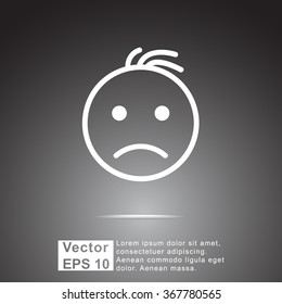 Face sign icon, vector illustration. Flat design style 