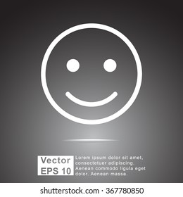 Face sign icon, vector illustration. Flat design style 