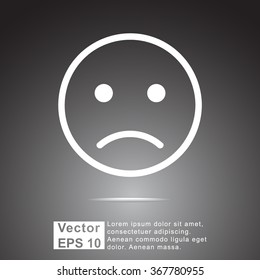 Face sign icon, vector illustration. Flat design style 
