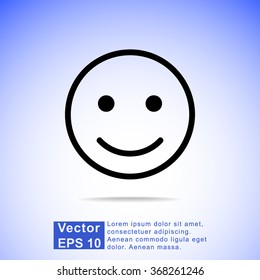 Face sign icon, vector illustration. Flat design style 