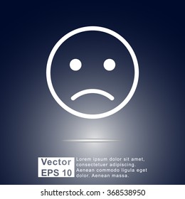 Face sign icon, vector illustration. Flat design style 