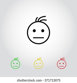 Face sign icon, vector illustration. Flat design style 