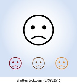 Face sign icon, vector illustration. Flat design style 