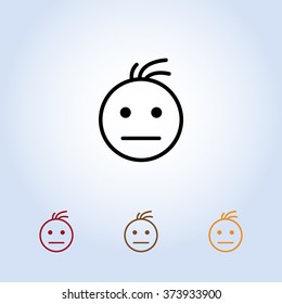 Face sign icon, vector illustration. Flat design style 