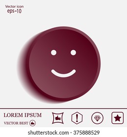 Face sign icon, vector illustration. Flat design style