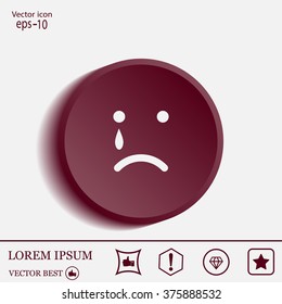 Face sign icon, vector illustration. Flat design style
