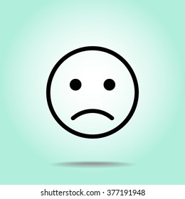 Face sign icon, vector illustration. Flat design style 